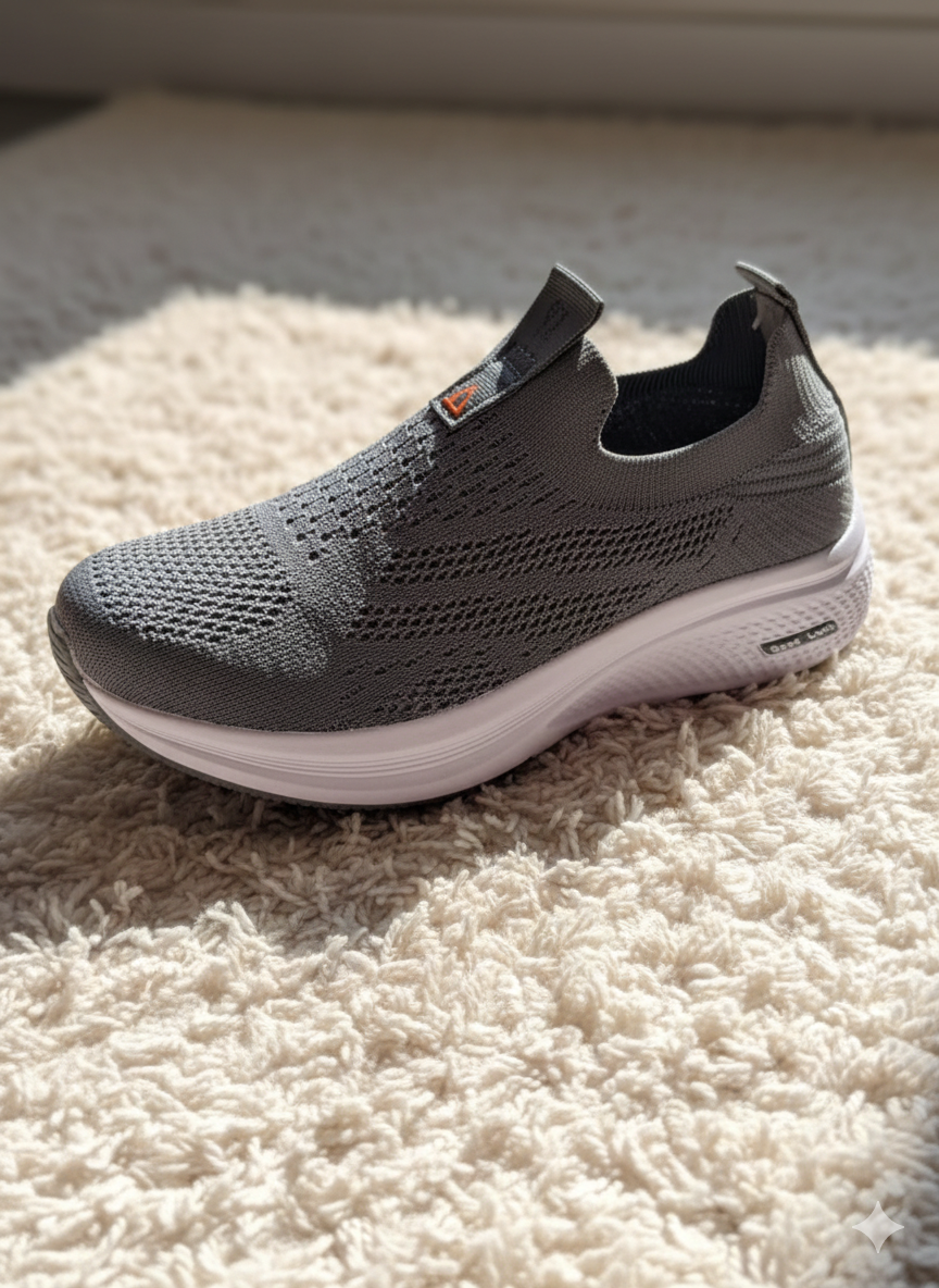 Women's Knit Slip-On Sneakers – Breathable Mesh Walking Shoes & Lightweight Comfort Sock Loafers