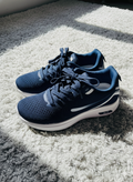 Ultra-Comfort Navy Blue Athletic Walking Shoes | Knit Mesh Upper