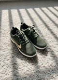 Casual Knit Lifestyle Sneakers - Military Green soft structure & White Sole