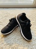 Men's Lightweight Black Knit Mesh Running Shoes
