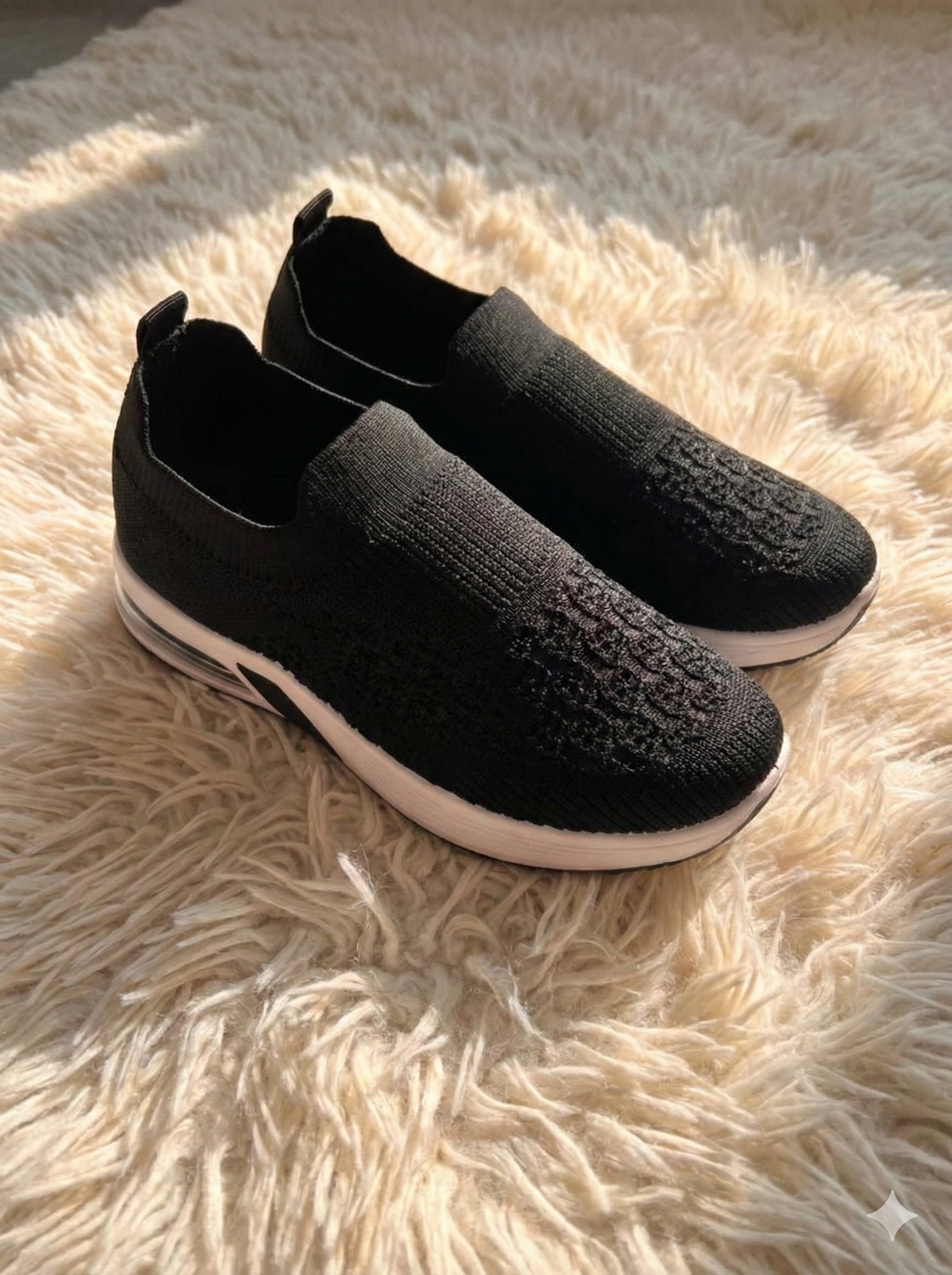 Women's Knit Slip-On Sneakers – Breathable Mesh Walking Shoes & Lightweight Comfort Sock Loafers